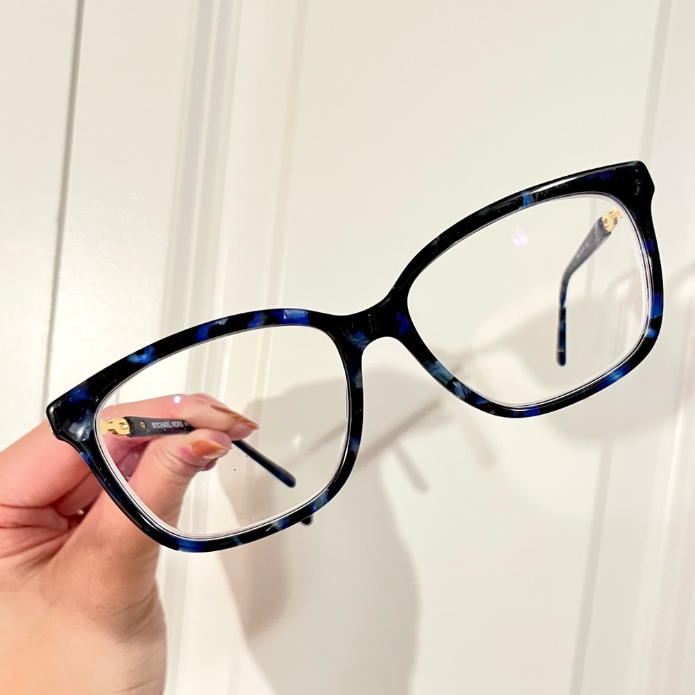Michael Kors Sabina IV Eyeglasses Blue Tortoise Shell Gold Chain - MK 8018